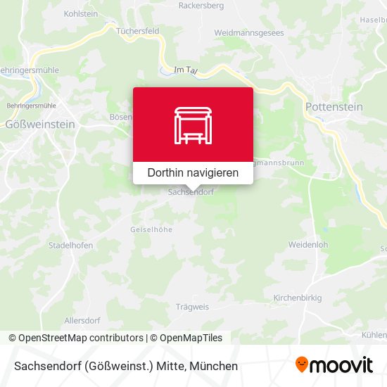 Sachsendorf (Gößweinst.) Mitte Karte