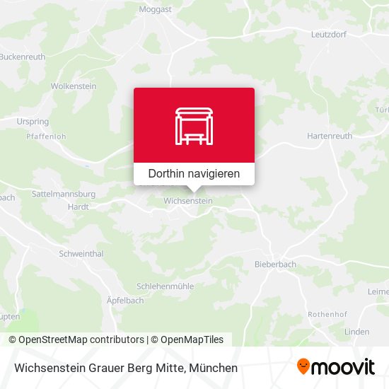 Wichsenstein Grauer Berg Mitte Karte