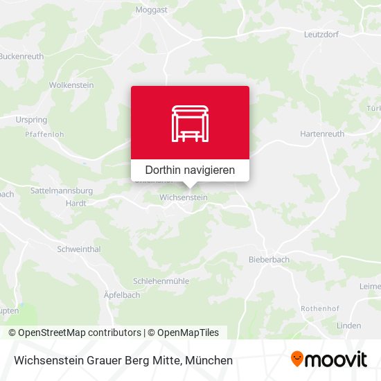 Wichsenstein Grauer Berg Mitte Karte