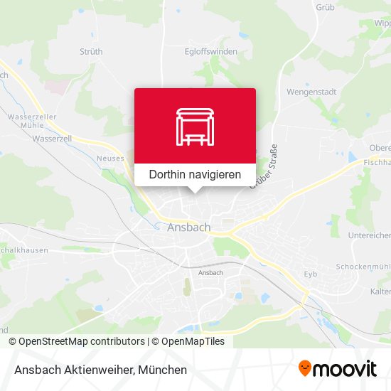 Ansbach Aktienweiher Karte