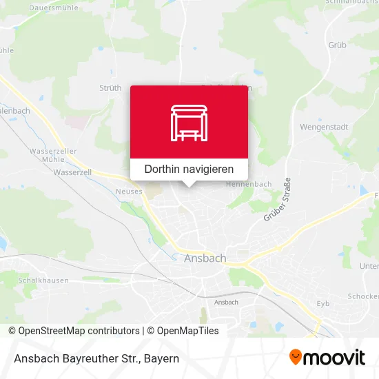 Ansbach Bayreuther Str. Karte