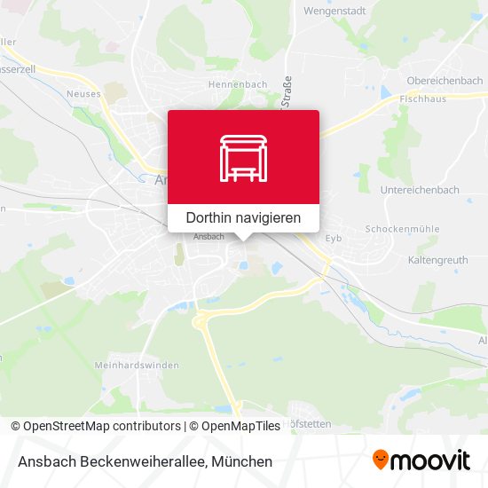 Ansbach Beckenweiherallee Karte