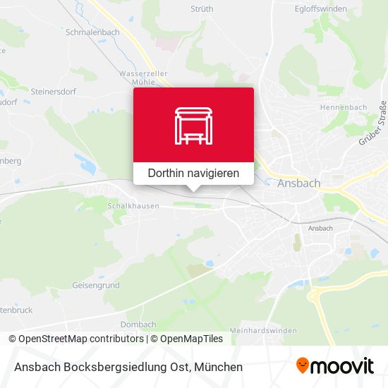 Ansbach Bocksbergsiedlung Ost Karte