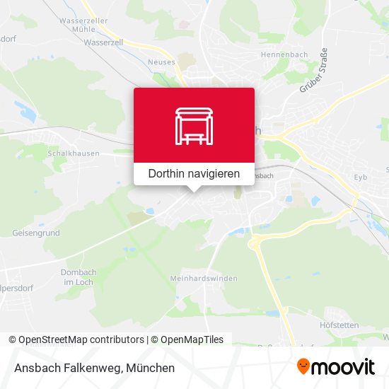 Ansbach Falkenweg Karte