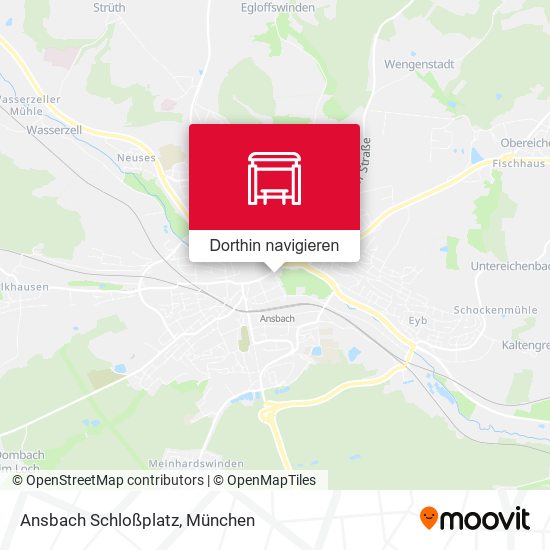 Ansbach Schloßplatz Karte