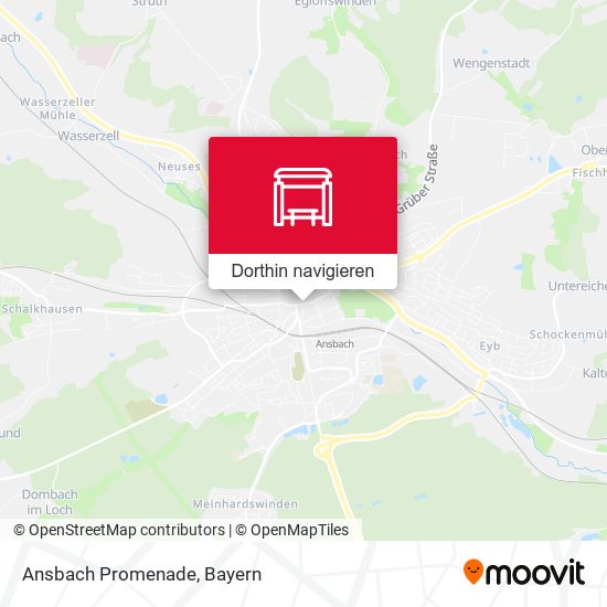 Ansbach Promenade Karte