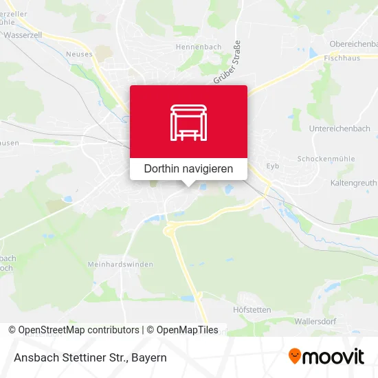 Ansbach Stettiner Str. Karte