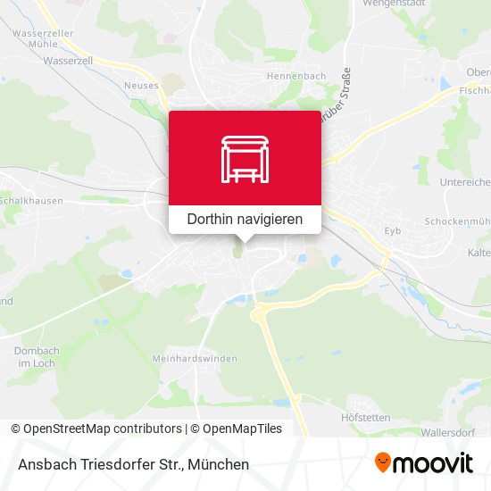 Ansbach Triesdorfer Str. Karte