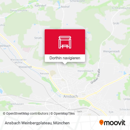 Ansbach Weinbergplateau Karte