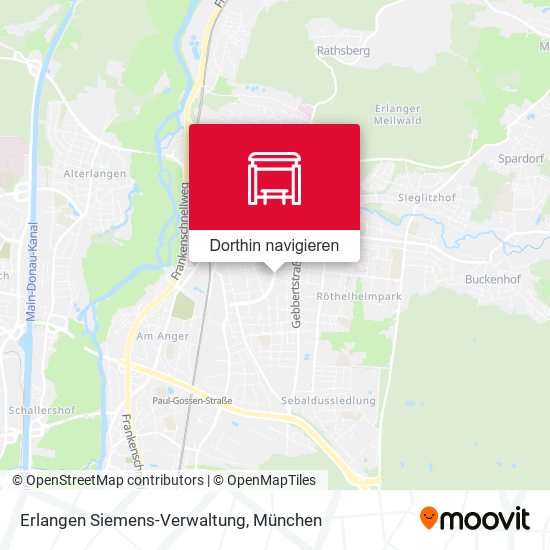 Erlangen Siemens-Verwaltung Karte