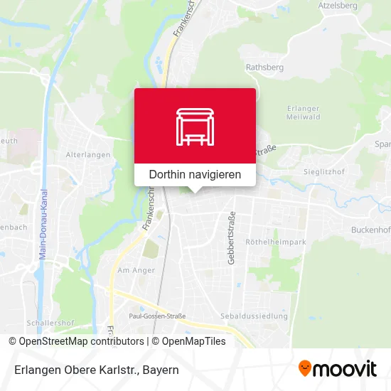 Erlangen Obere Karlstr. Karte