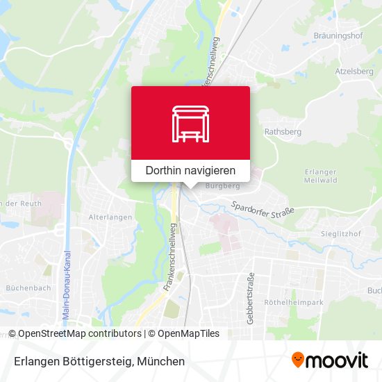 Erlangen Böttigersteig Karte