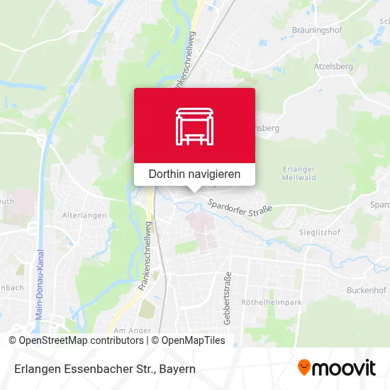 Erlangen Essenbacher Str. Karte