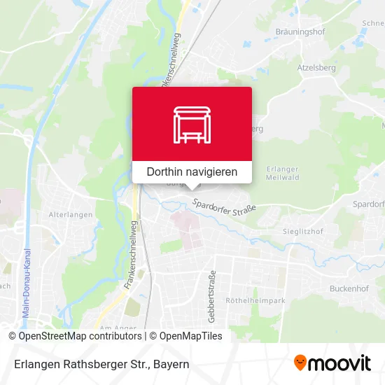 Erlangen Rathsberger Str. Karte