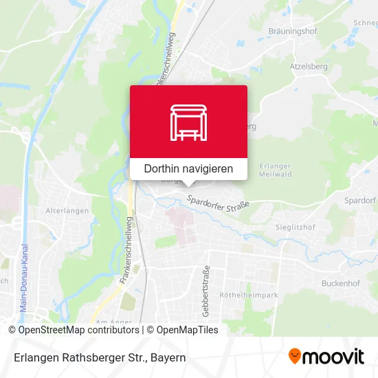 Erlangen Rathsberger Str. Karte