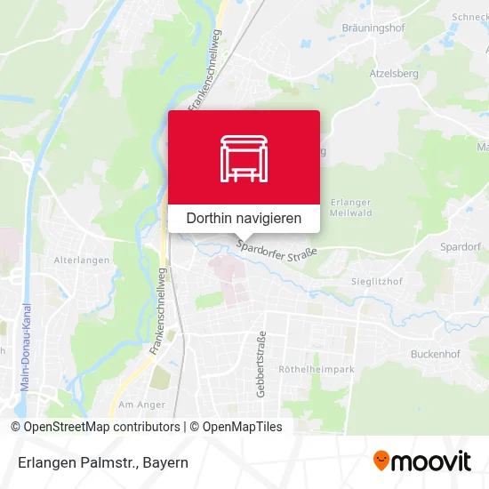 Erlangen Palmstr. Karte