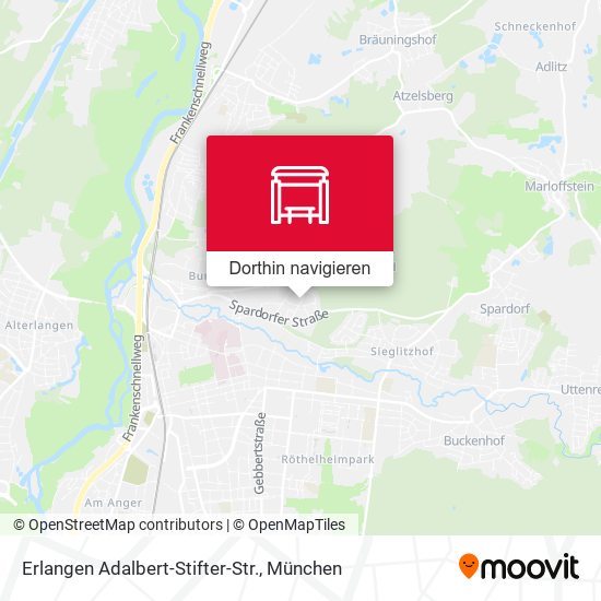 Erlangen Adalbert-Stifter-Str. Karte