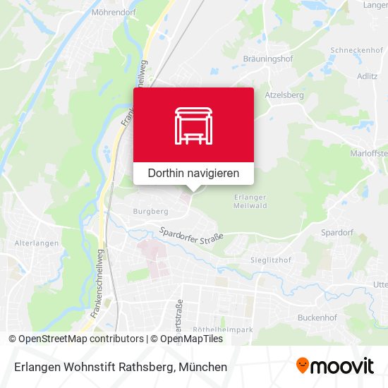 Erlangen Wohnstift Rathsberg Karte