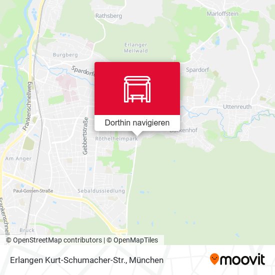 Erlangen Kurt-Schumacher-Str. Karte