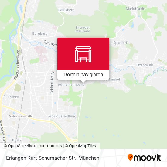 Erlangen Kurt-Schumacher-Str. Karte