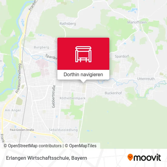 Erlangen Wirtschaftsschule Karte