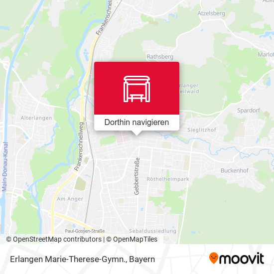 Erlangen Marie-Therese-Gymn. Karte