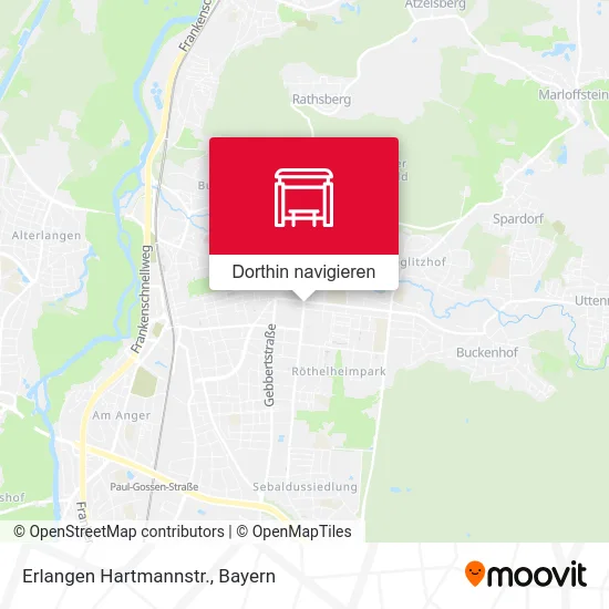 Erlangen Hartmannstr. Karte