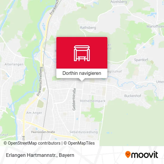 Erlangen Hartmannstr. Karte