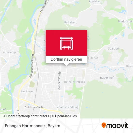 Erlangen Hartmannstr. Karte