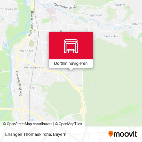 Erlangen Thomaskirche Karte