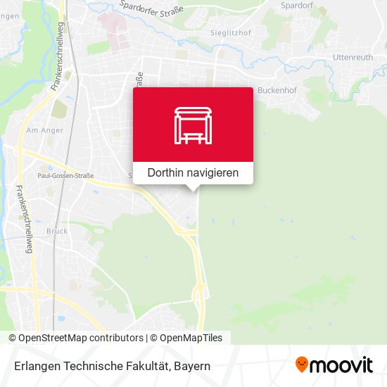 Erlangen Technische Fakultät Karte