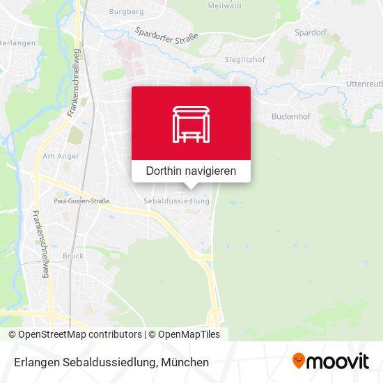 Erlangen Sebaldussiedlung Karte