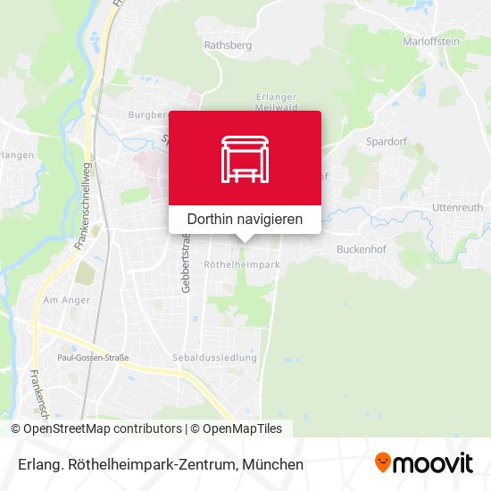 Erlang. Röthelheimpark-Zentrum Karte