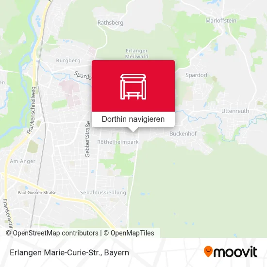 Erlangen Marie-Curie-Str. Karte