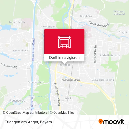 Erlangen am Anger Karte