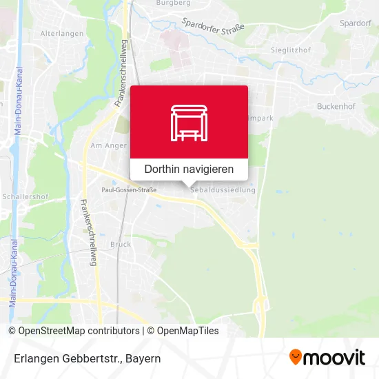 Erlangen Gebbertstr. Karte