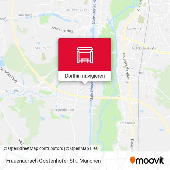 Frauenaurach Gostenhofer Str. Karte