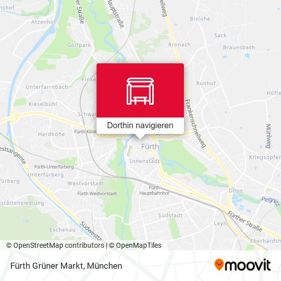 Fürth Grüner Markt Karte