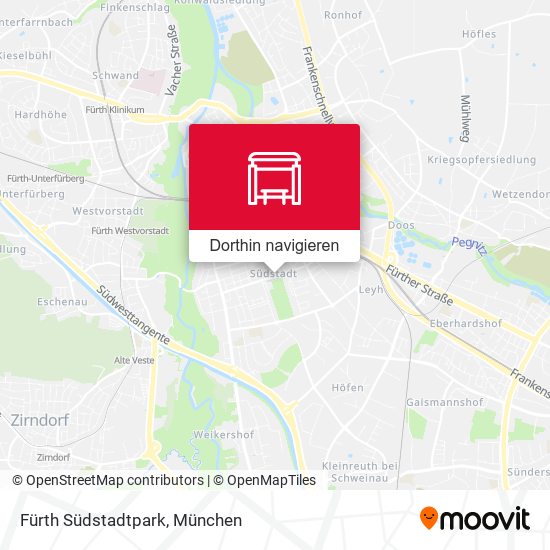 Fürth Südstadtpark Karte