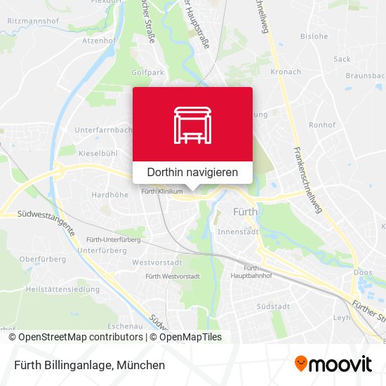 Fürth Billinganlage Karte