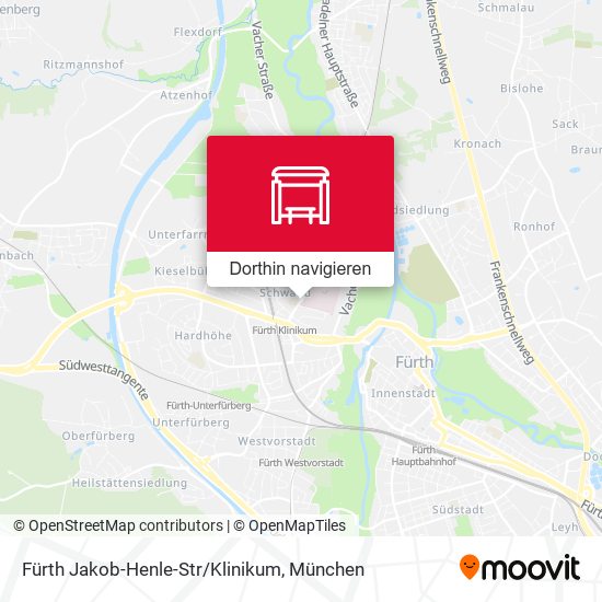 Fürth Jakob-Henle-Str/Klinikum Karte