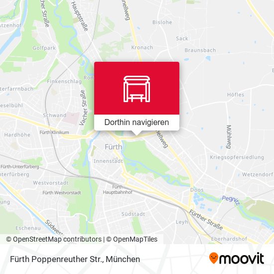 Fürth Poppenreuther Str. Karte