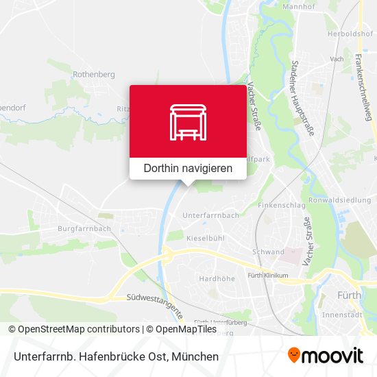 Unterfarrnb. Hafenbrücke Ost Karte