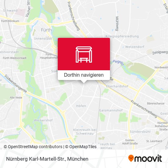 Nürnberg Karl-Martell-Str. Karte