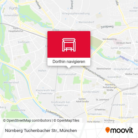 Nürnberg Tuchenbacher Str. Karte