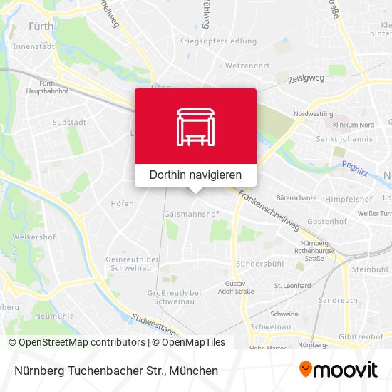 Nürnberg Tuchenbacher Str. Karte