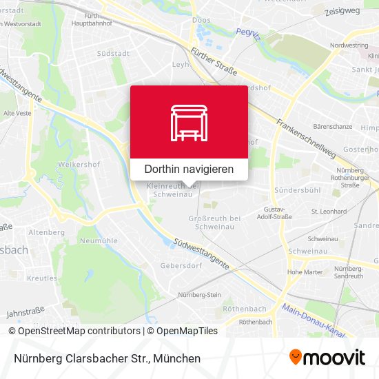 Nürnberg Clarsbacher Str. Karte