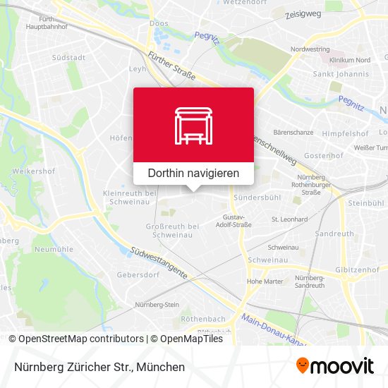 Nürnberg Züricher Str. Karte