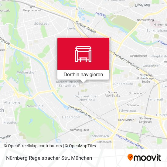 Nürnberg Regelsbacher Str. Karte