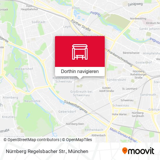 Nürnberg Regelsbacher Str. Karte